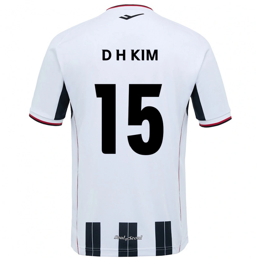 Danxenレディースヒョンウ・ドク・キム#15ホワイト ブラックアウェイシャツ2025/26ジャージーユニフォーム