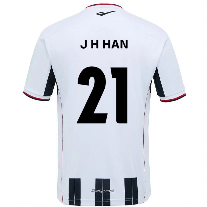 DanxenレディースJun-Hee Han#21ホワイト ブラックアウェイシャツ2025/26ジャージーユニフォーム