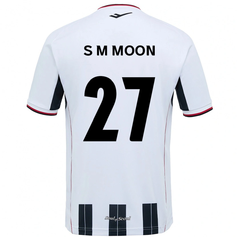 Danxenレディースムン・ソンミン#27ホワイト ブラックアウェイシャツ2025/26ジャージーユニフォーム