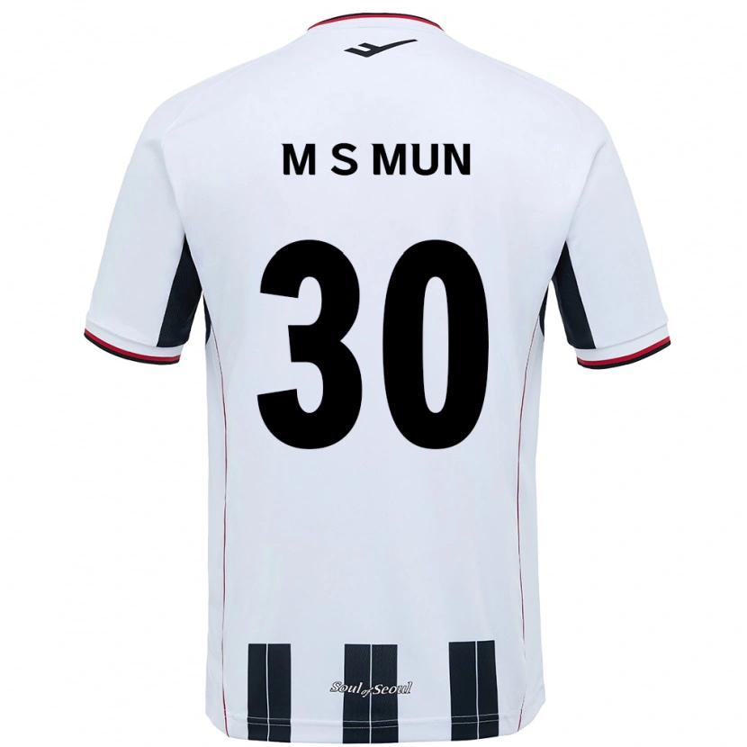 DanxenレディースSeong-Min Mun#30ホワイト ブラックアウェイシャツ2025/26ジャージーユニフォーム