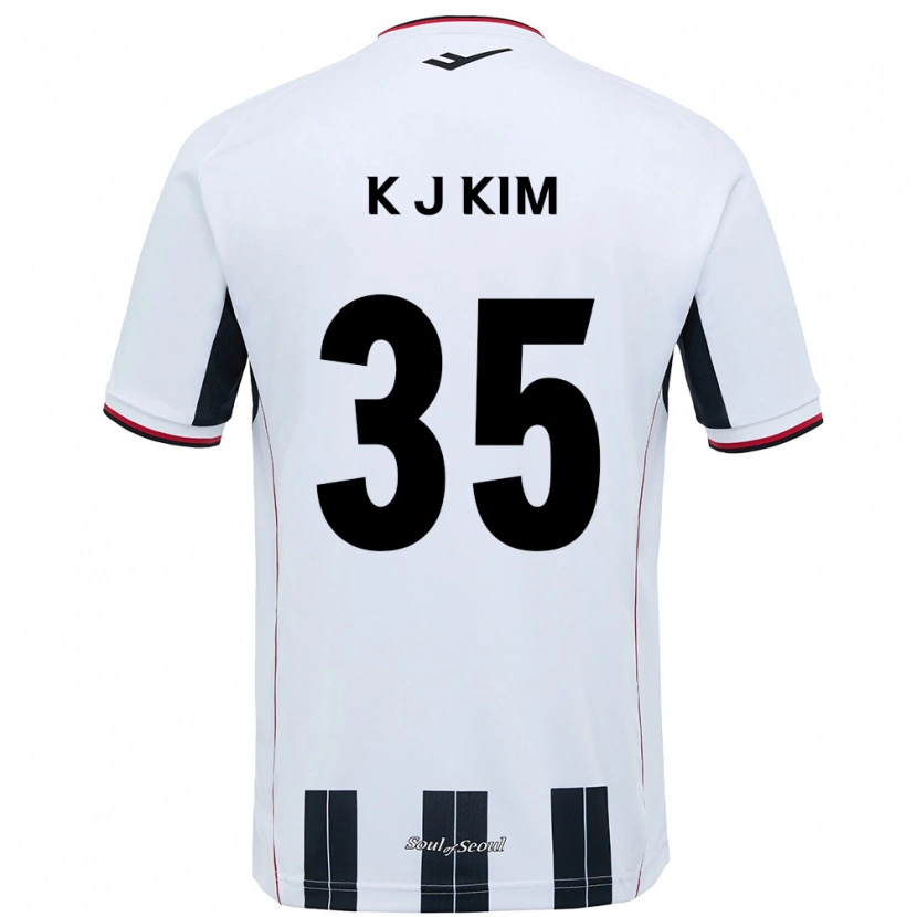 DanxenレディースKang-Jun Kim#35ホワイト ブラックアウェイシャツ2025/26ジャージーユニフォーム