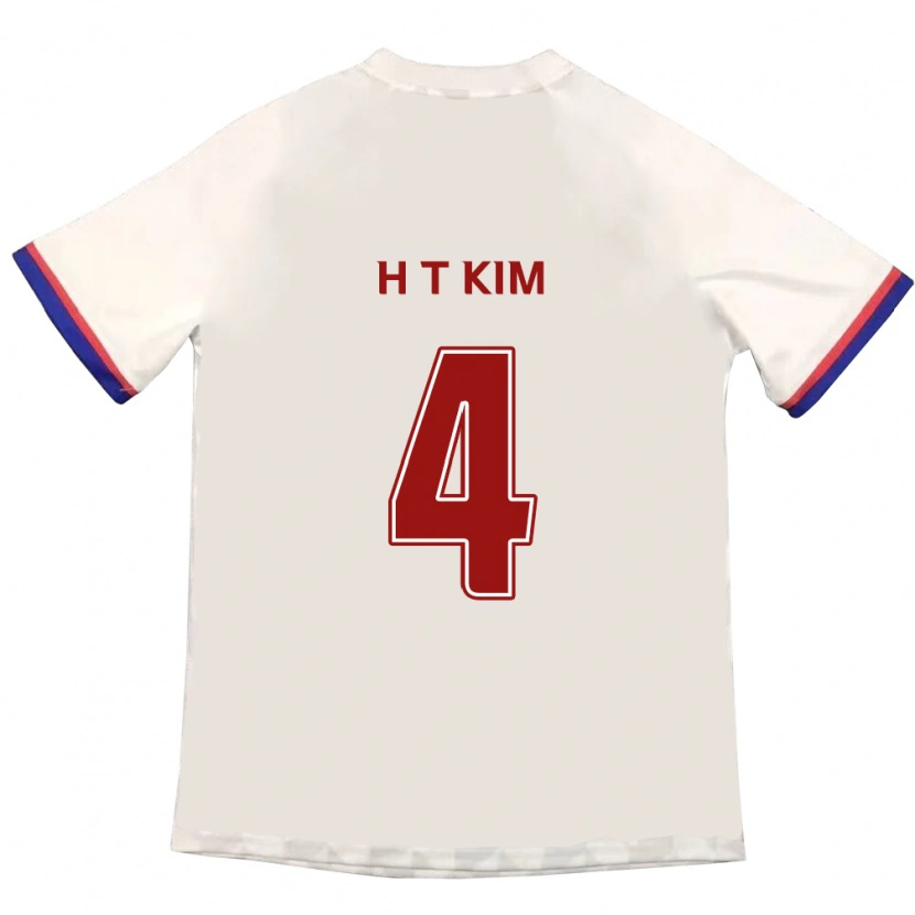 DanxenレディースTae-Han Kim#4オフホワイト レッドアウェイシャツ2025/26ジャージーユニフォーム