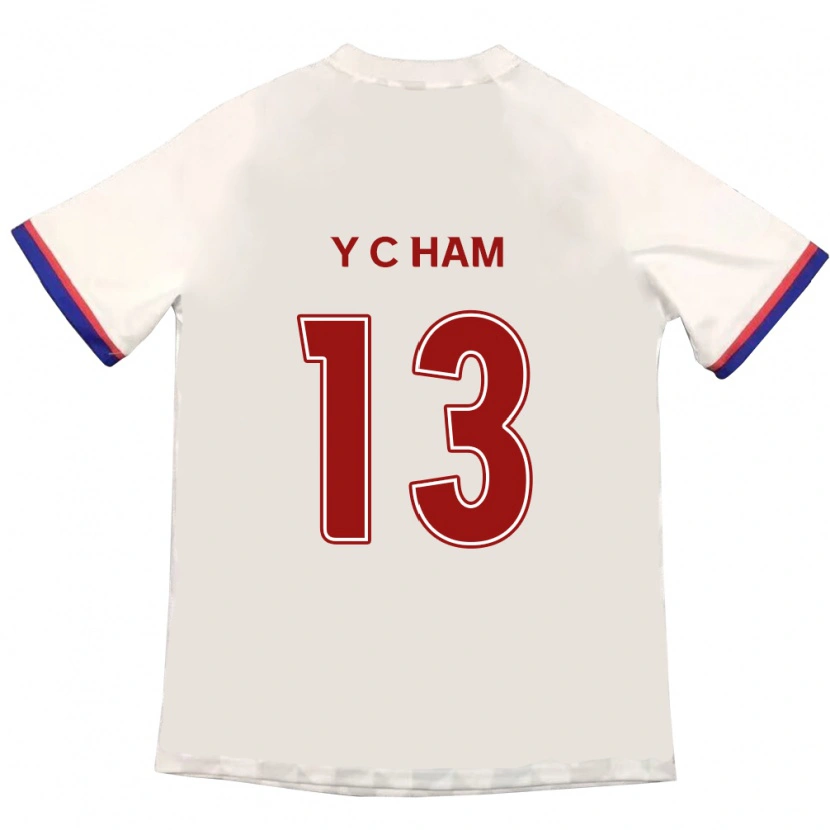 DanxenレディースYoung-Chan Ham#13オフホワイト レッドアウェイシャツ2025/26ジャージーユニフォーム