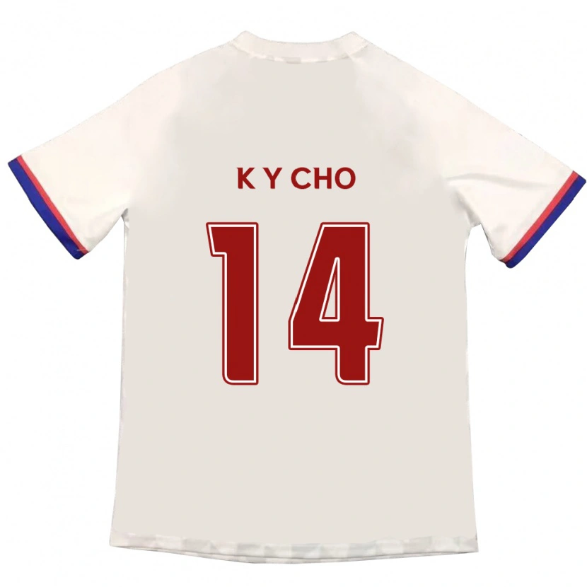 DanxenレディースYun-Kwon Cho#14オフホワイト レッドアウェイシャツ2025/26ジャージーユニフォーム