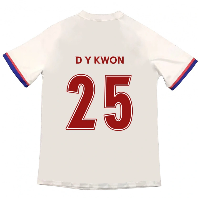 DanxenレディースDo-Yeong Kwon#25オフホワイト レッドアウェイシャツ2025/26ジャージーユニフォーム