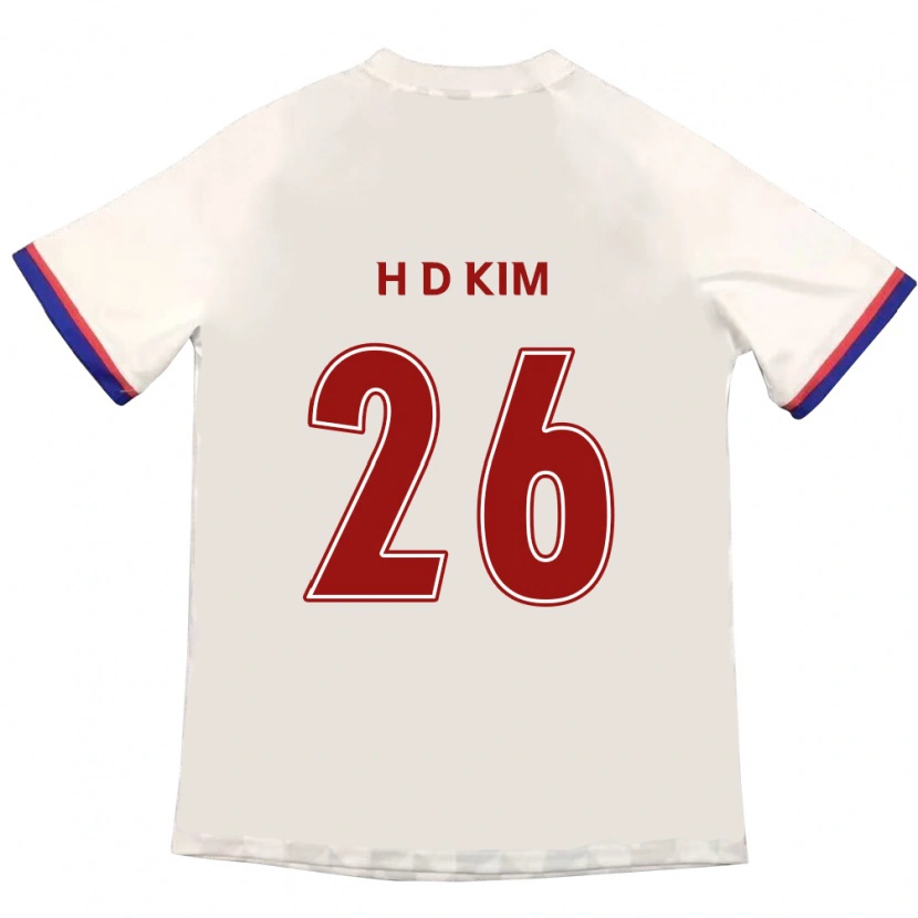 DanxenレディースDae-Hyun Kim#26オフホワイト レッドアウェイシャツ2025/26ジャージーユニフォーム