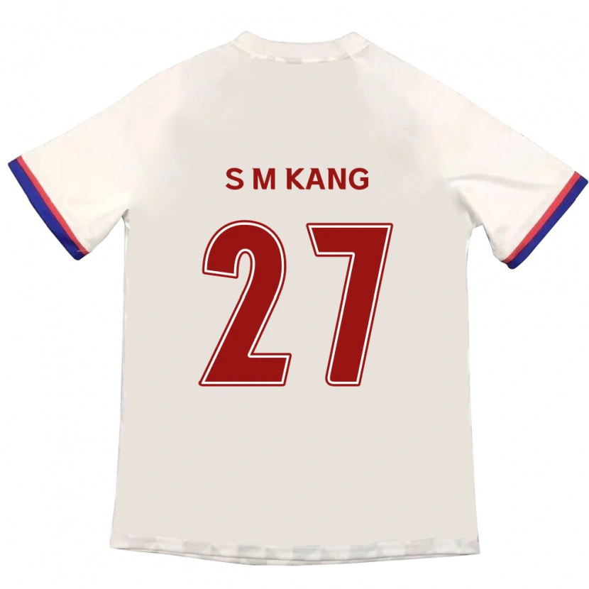 Danxenレディースミン・サング・カン#27オフホワイト レッドアウェイシャツ2025/26ジャージーユニフォーム