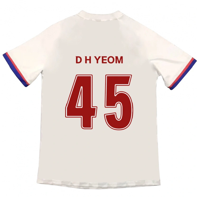 DanxenレディースDo-Hyeon Yeom#45オフホワイト レッドアウェイシャツ2025/26ジャージーユニフォーム