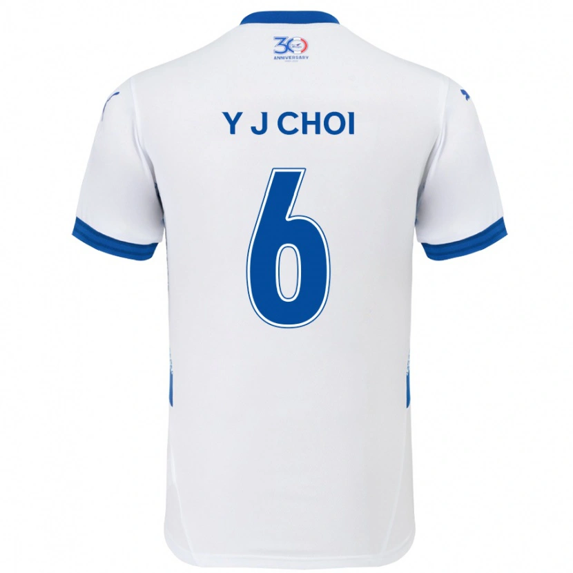 DanxenレディースYoung-Jun Choi#6ホワイト ロイヤルブルーアウェイシャツ2025/26ジャージーユニフォーム