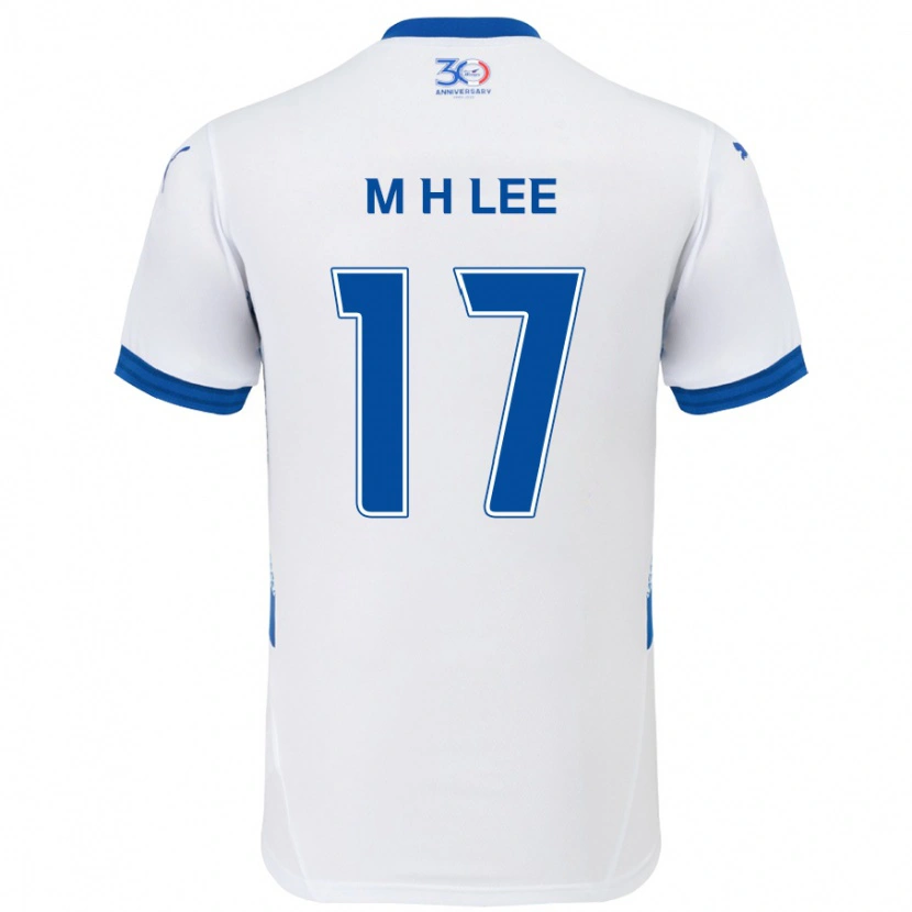 DanxenレディースMin-Hyuk Lee#17ホワイト ロイヤルブルーアウェイシャツ2025/26ジャージーユニフォーム