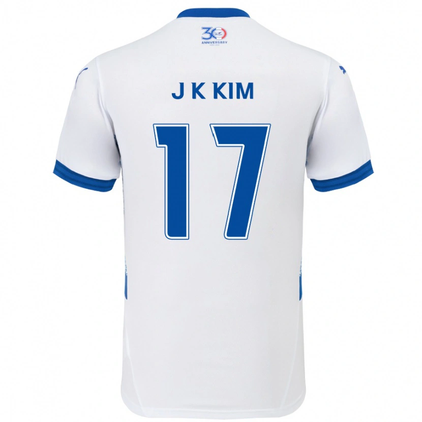 DanxenレディースKyeong-Jung Kim#17ホワイト ロイヤルブルーアウェイシャツ2025/26ジャージーユニフォーム