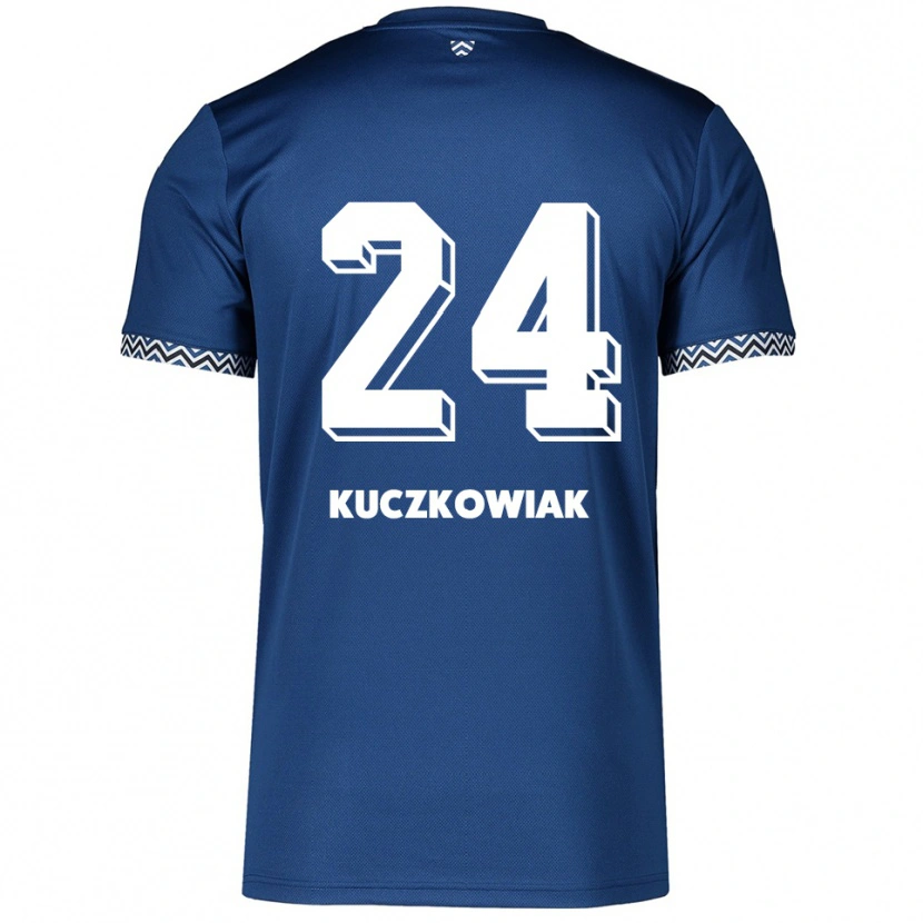 DanxenレディースMateusz Kuczkowiak#24紺 白ホームシャツ2025/26ジャージーユニフォーム