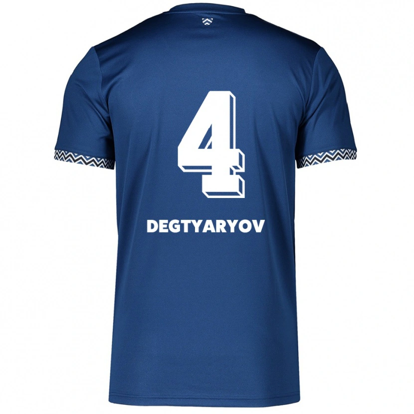 DanxenレディースVolodymyr Degtyaryov#4紺 白ホームシャツ2025/26ジャージーユニフォーム