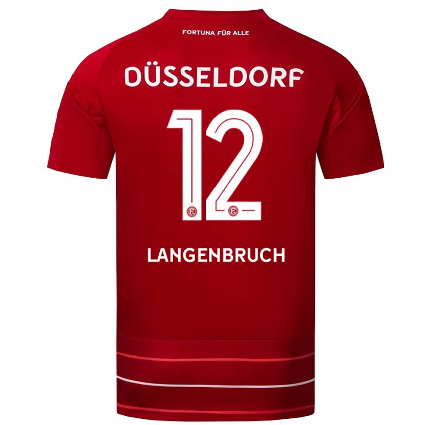 DanxenレディースLinus Langenbruch#12赤 白ホームシャツ2025/26ジャージーユニフォーム