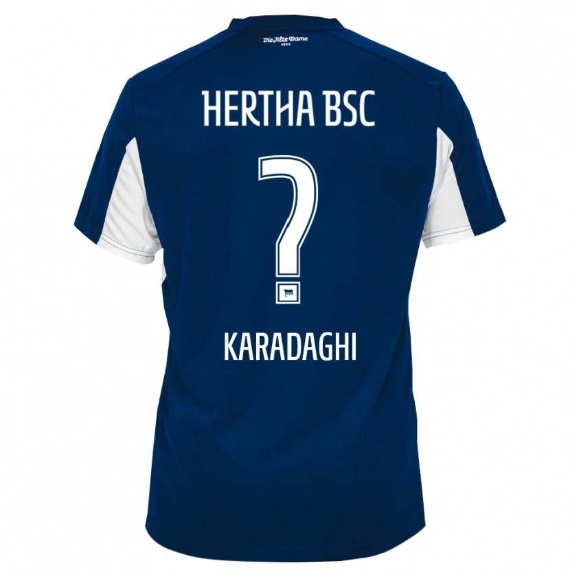 DanxenレディースFaruk Karadaghi#0白 青ホームシャツ2025/26ジャージーユニフォーム