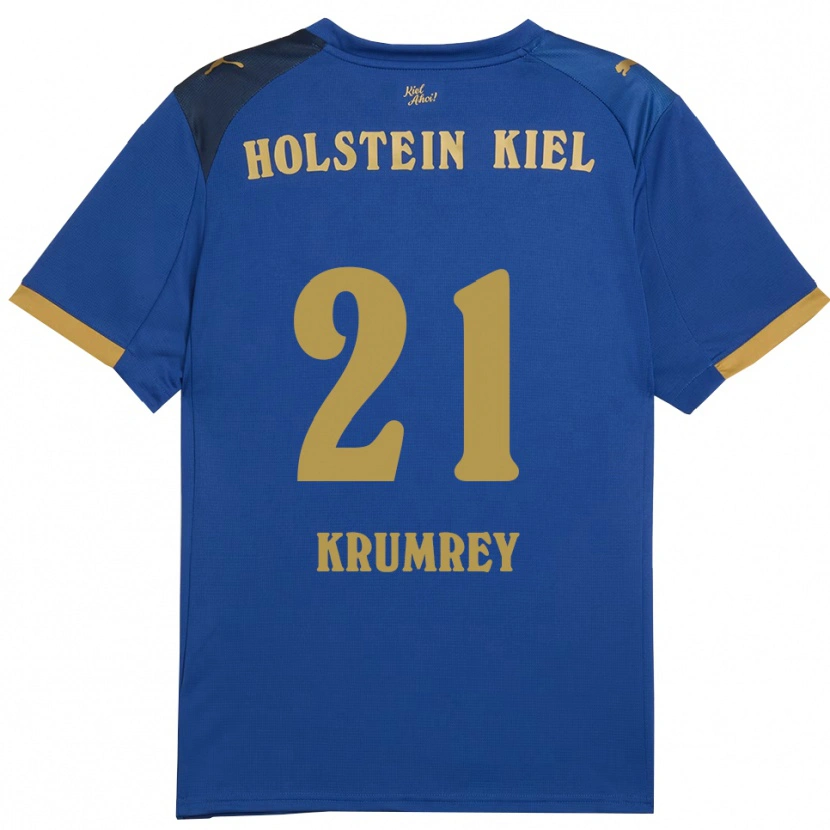 DanxenレディースJonas Krumrey#21青 金ホームシャツ2025/26ジャージーユニフォーム