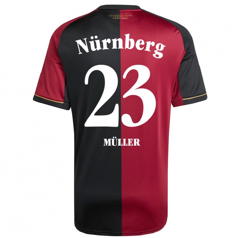 DanxenレディースPaul Müller#23バーガンディ 黒ホームシャツ2025/26ジャージーユニフォーム