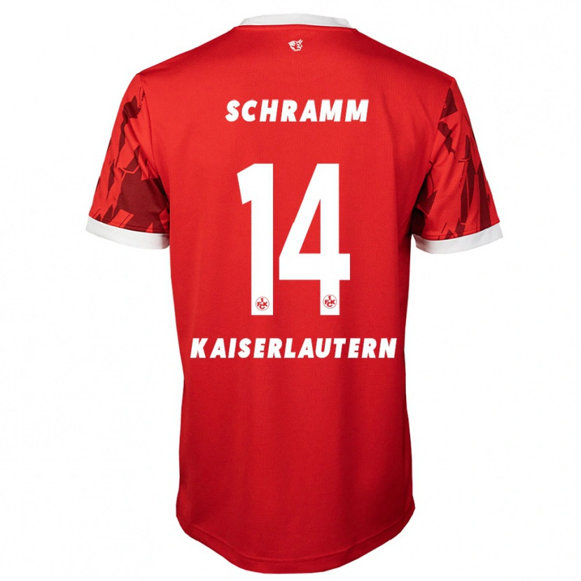 DanxenレディースDavid Schramm#14赤 白ホームシャツ2025/26ジャージーユニフォーム