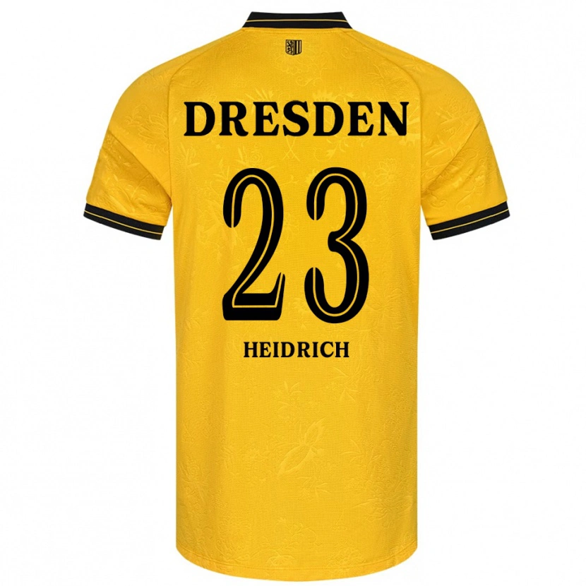 DanxenレディースJanosz Heidrich#23黄 黒ホームシャツ2025/26ジャージーユニフォーム