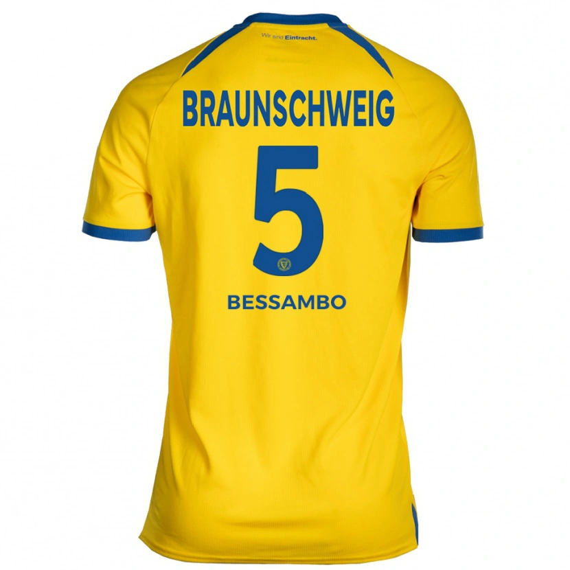 DanxenレディースChris-Calvin Bessambo#5黄 青ホームシャツ2025/26ジャージーユニフォーム