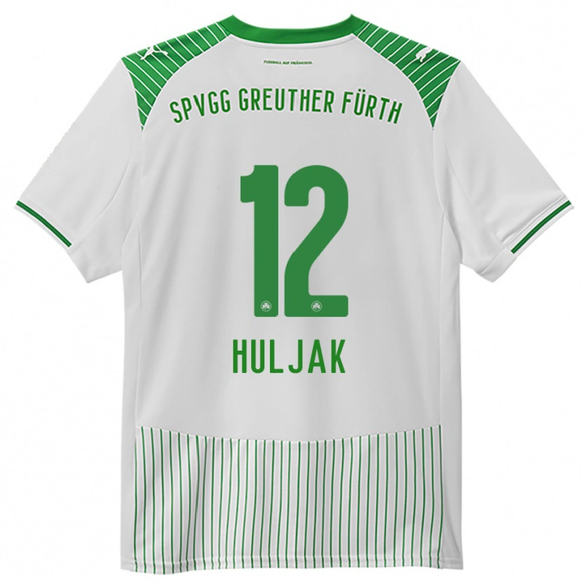 DanxenレディースDominik Huljak#12白 緑ホームシャツ2025/26ジャージーユニフォーム