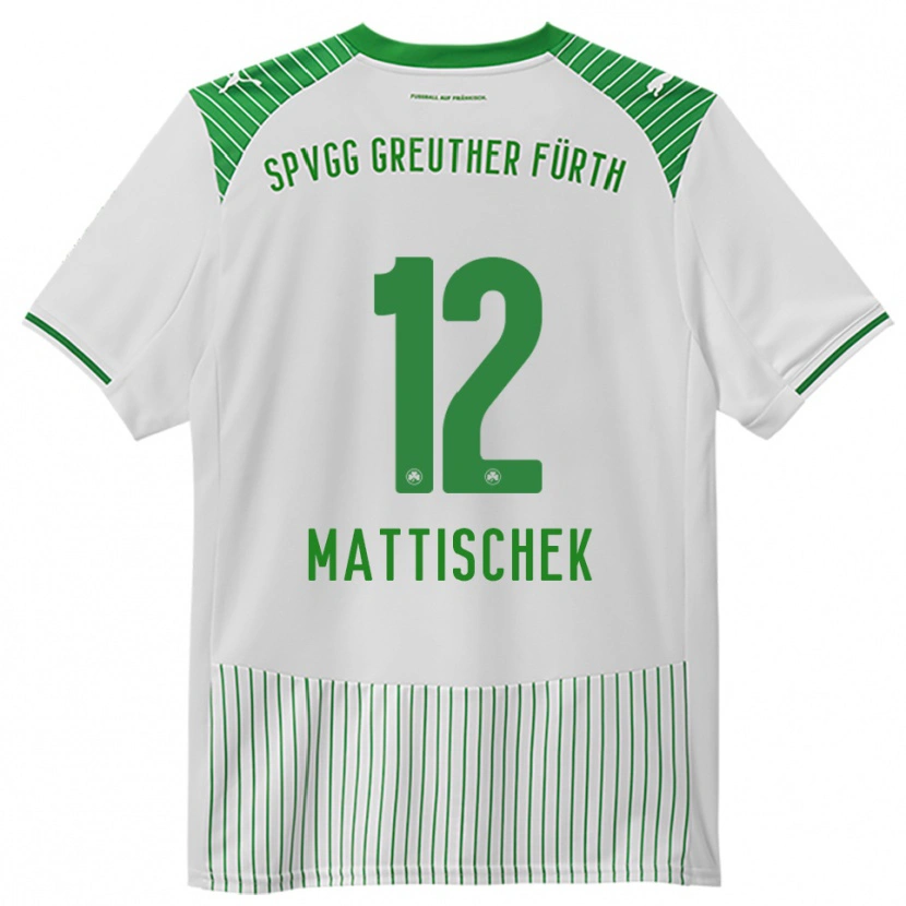 DanxenレディースJakob Mattischek#12白 緑ホームシャツ2025/26ジャージーユニフォーム