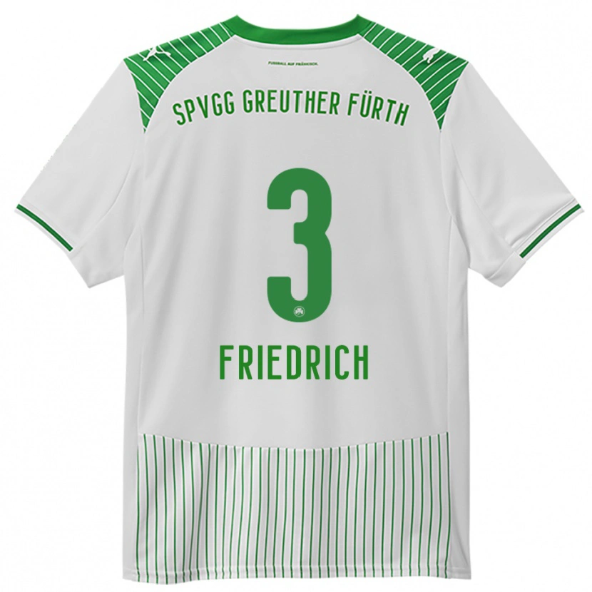 DanxenレディースNiklas Friedrich#3白 緑ホームシャツ2025/26ジャージーユニフォーム