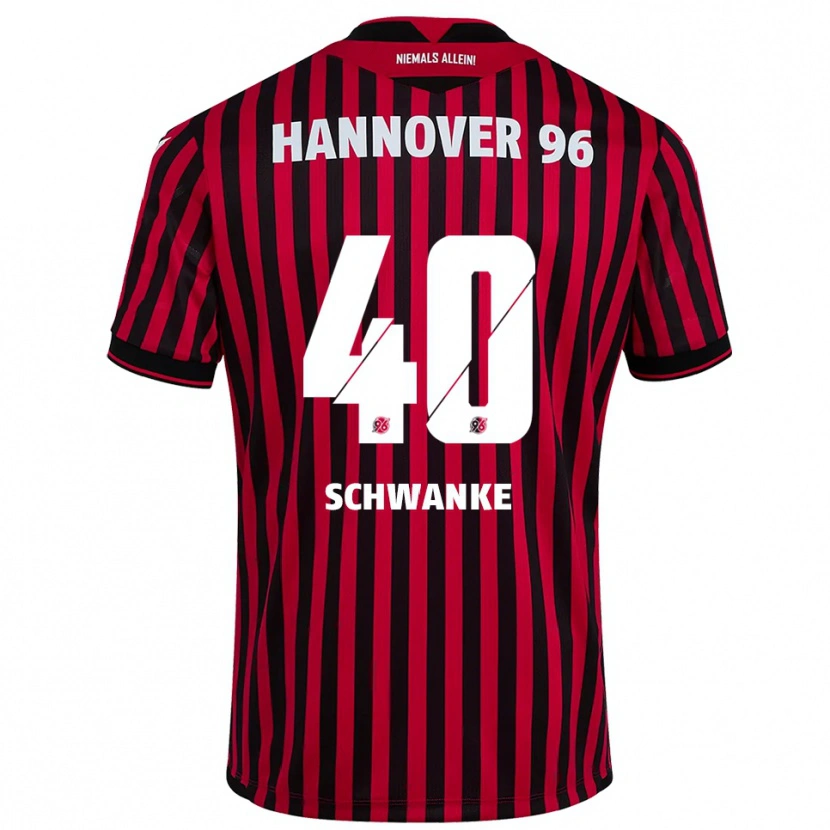 DanxenレディースJonas Schwanke#40赤 黒ホームシャツ2025/26ジャージーユニフォーム