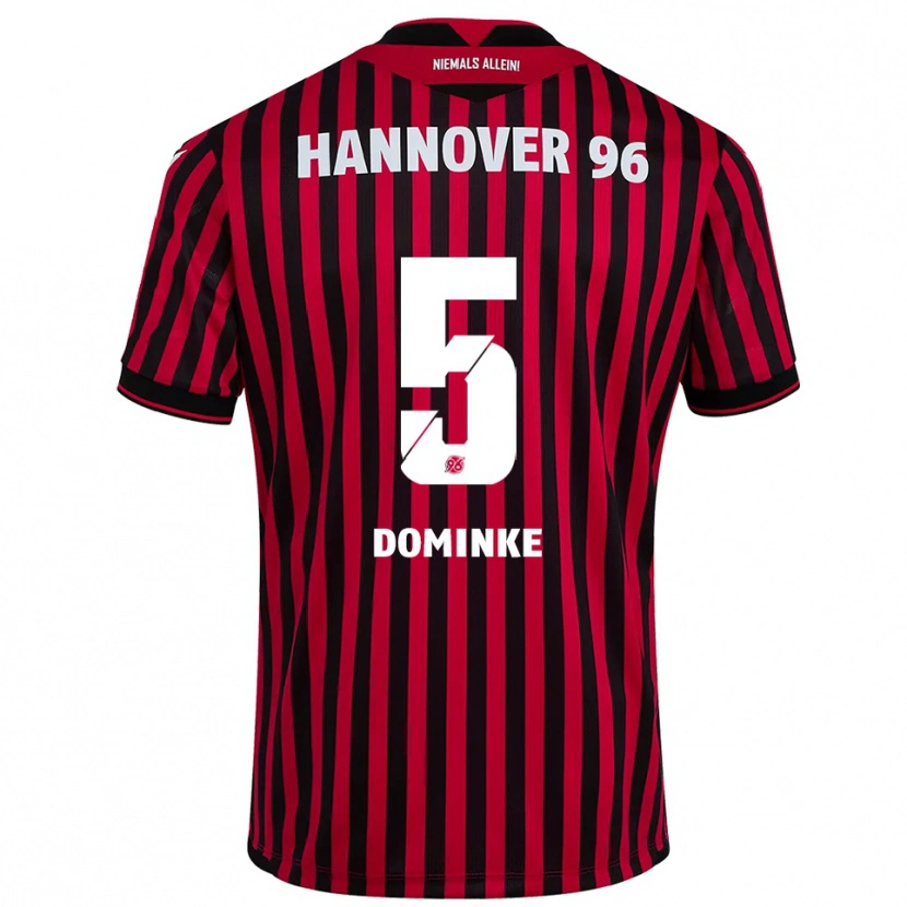 DanxenレディースLukas Dominke#5赤 黒ホームシャツ2025/26ジャージーユニフォーム