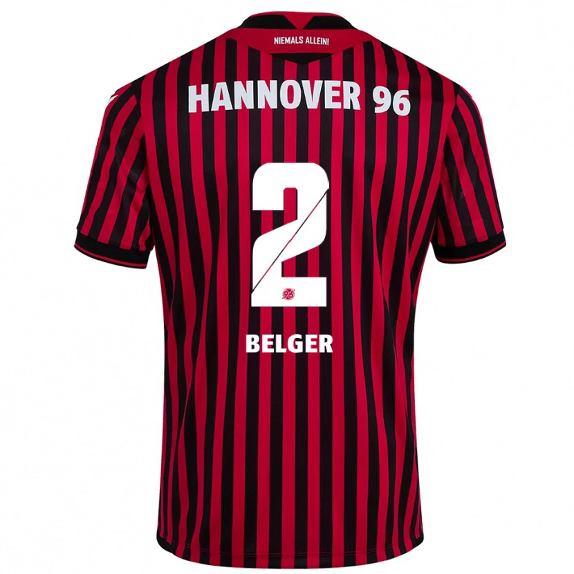 DanxenレディースMax Belger#2赤 黒ホームシャツ2025/26ジャージーユニフォーム