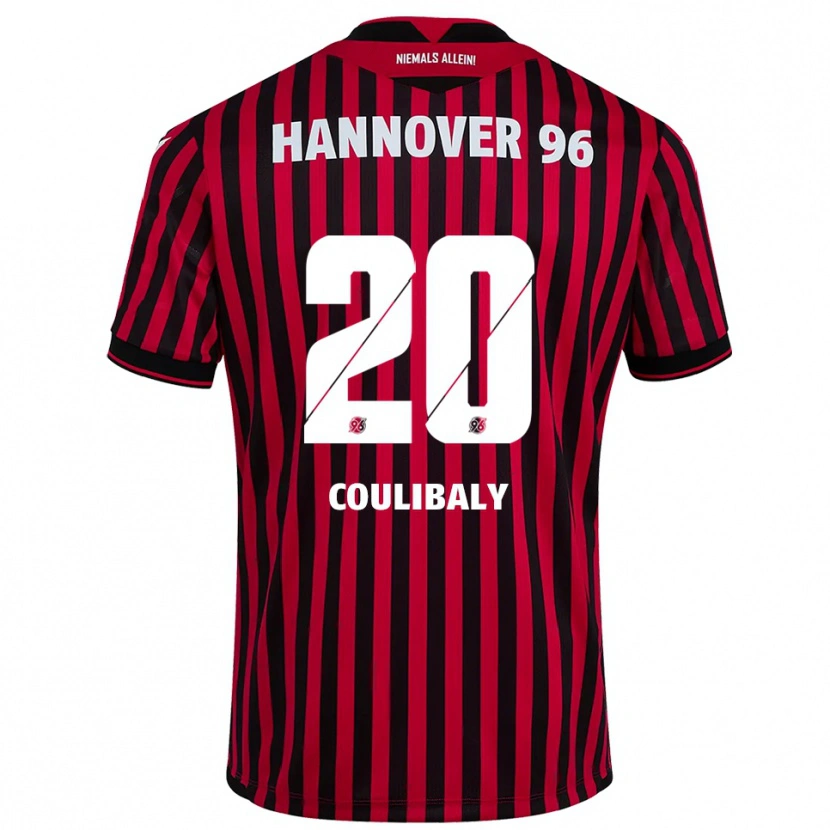 DanxenレディースAdam Coulibaly#20赤 黒ホームシャツ2025/26ジャージーユニフォーム