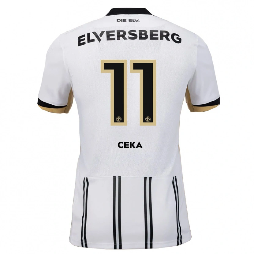 Danxenレディースジェイソン・ツェカ#11白 黒ホームシャツ2025/26ジャージーユニフォーム
