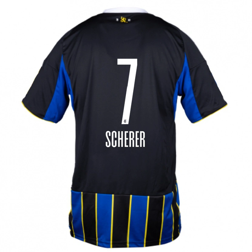 DanxenレディースTim Scherer#7青 黒 黄ホームシャツ2025/26ジャージーユニフォーム