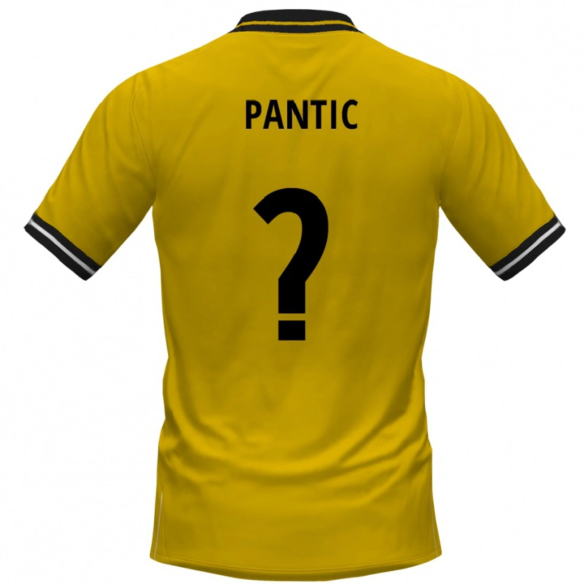 DanxenレディースLeon Pantic#0黄 黒ホームシャツ2025/26ジャージーユニフォーム
