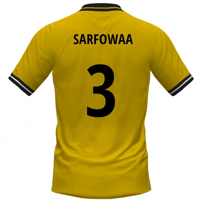 DanxenレディースChristian Sarfowaa#3黄 黒ホームシャツ2025/26ジャージーユニフォーム