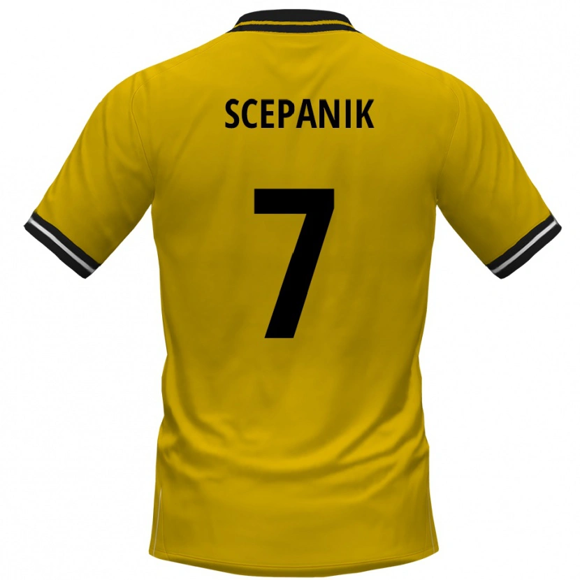 DanxenレディースLukas Scepanik#7黄 黒ホームシャツ2025/26ジャージーユニフォーム