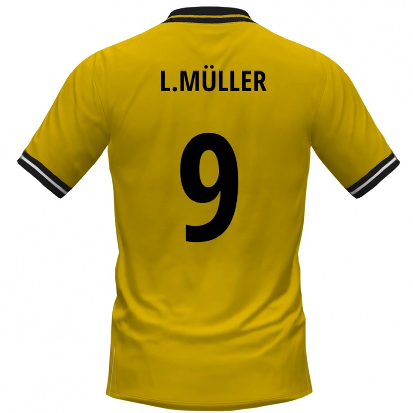 DanxenレディースLevyn Müller#9黄 黒ホームシャツ2025/26ジャージーユニフォーム