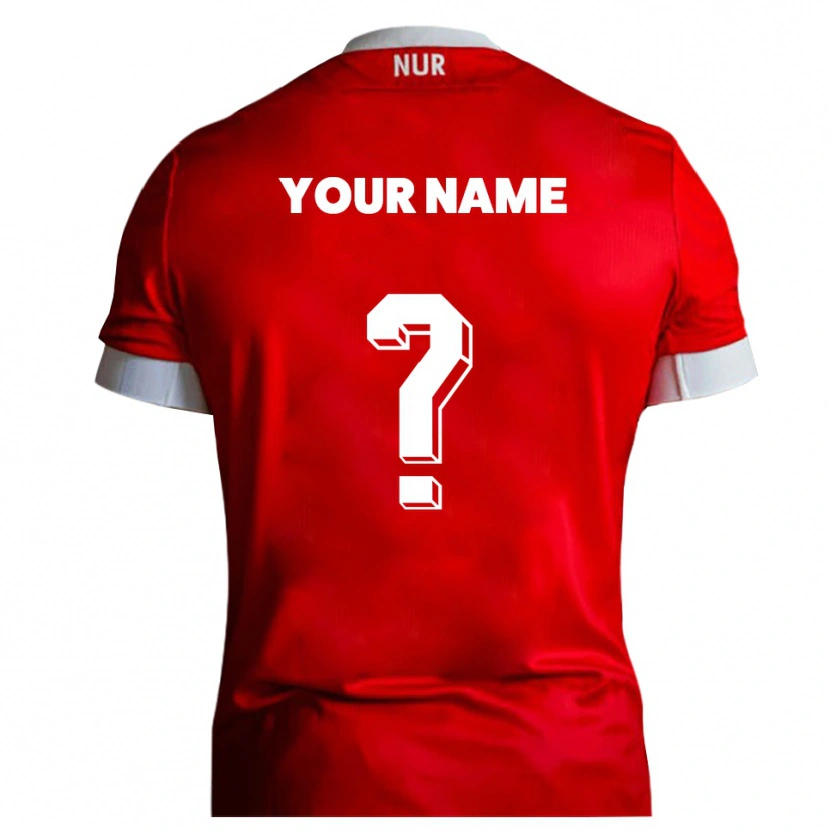 Danxenレディースあなたの名前#0赤 白ホームシャツ2025/26ジャージーユニフォーム