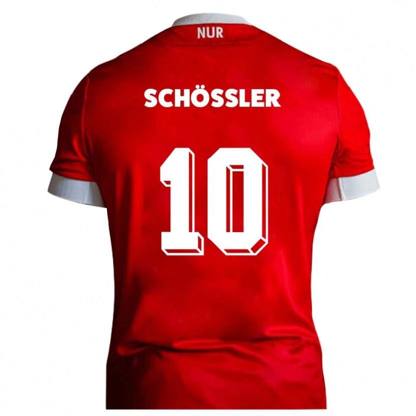 DanxenレディースMaris Schößler#10赤 白ホームシャツ2025/26ジャージーユニフォーム