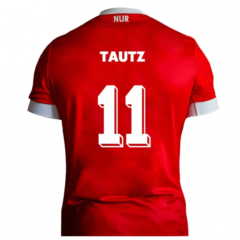 DanxenレディースMichel Tautz#11赤 白ホームシャツ2025/26ジャージーユニフォーム