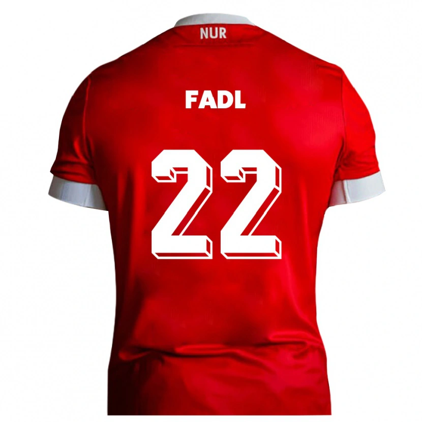 DanxenレディースJad Fadl#22赤 白ホームシャツ2025/26ジャージーユニフォーム