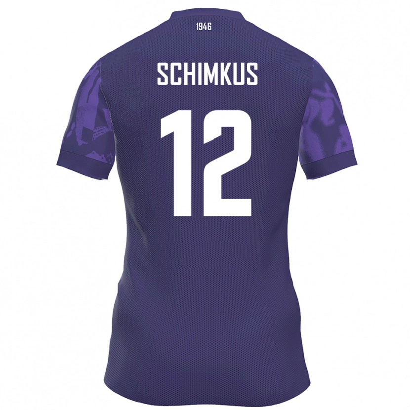 DanxenレディースLukas Schimkus#12紫 白ホームシャツ2025/26ジャージーユニフォーム