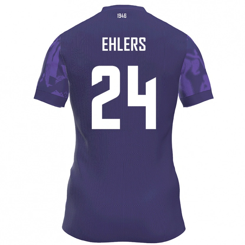 DanxenレディースJannic Ehlers#24紫 白ホームシャツ2025/26ジャージーユニフォーム