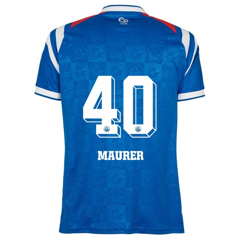 DanxenレディースErik Maurer#40青 白 赤ホームシャツ2025/26ジャージーユニフォーム