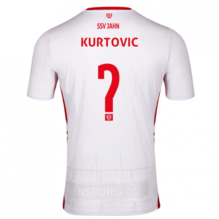 DanxenレディースDomagoj Kurtovic#0白 赤ホームシャツ2025/26ジャージーユニフォーム
