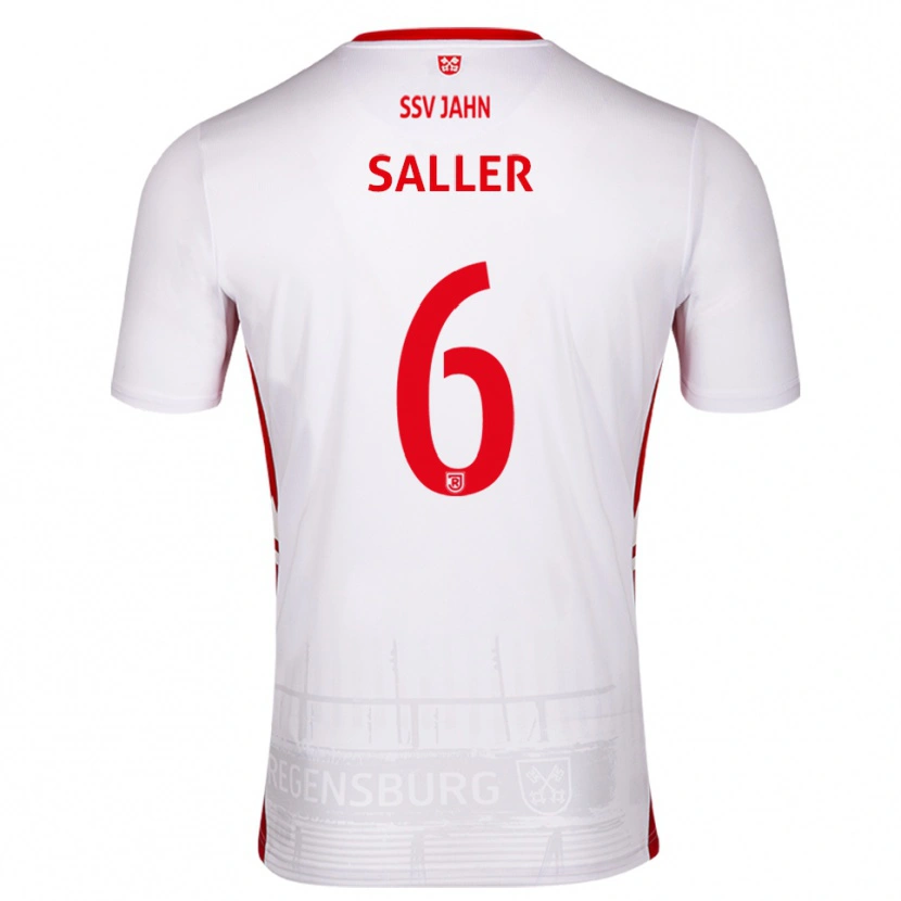DanxenレディースBenedikt Saller#6白 赤ホームシャツ2025/26ジャージーユニフォーム