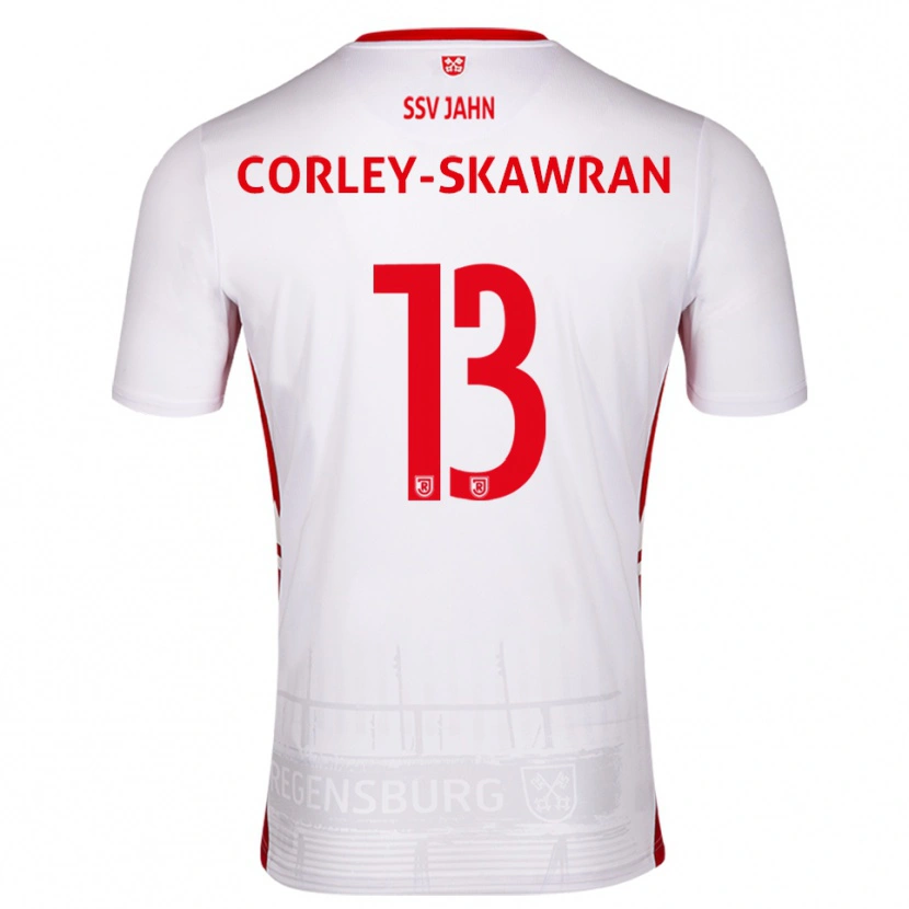 DanxenレディースDorian Corley-Skawran#13白 赤ホームシャツ2025/26ジャージーユニフォーム