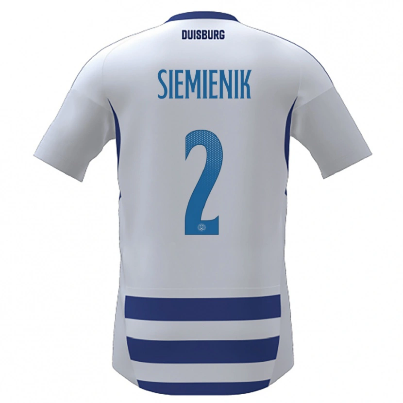 DanxenレディースFabian Siemienik#2白 青ホームシャツ2025/26ジャージーユニフォーム