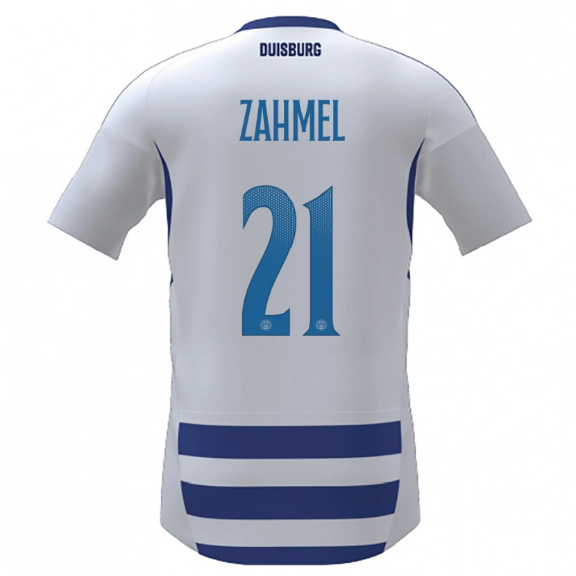 DanxenレディースJannik Zahmel#21白 青ホームシャツ2025/26ジャージーユニフォーム
