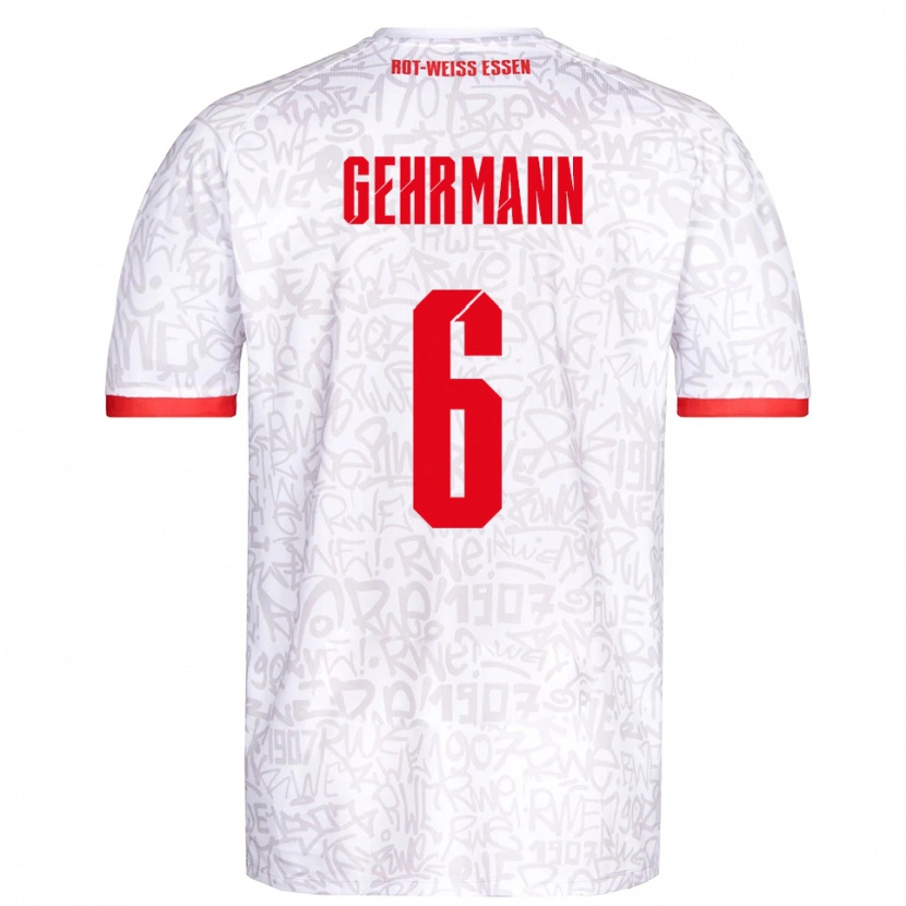 DanxenレディースFabian Gehrmann#6白 赤ホームシャツ2025/26ジャージーユニフォーム